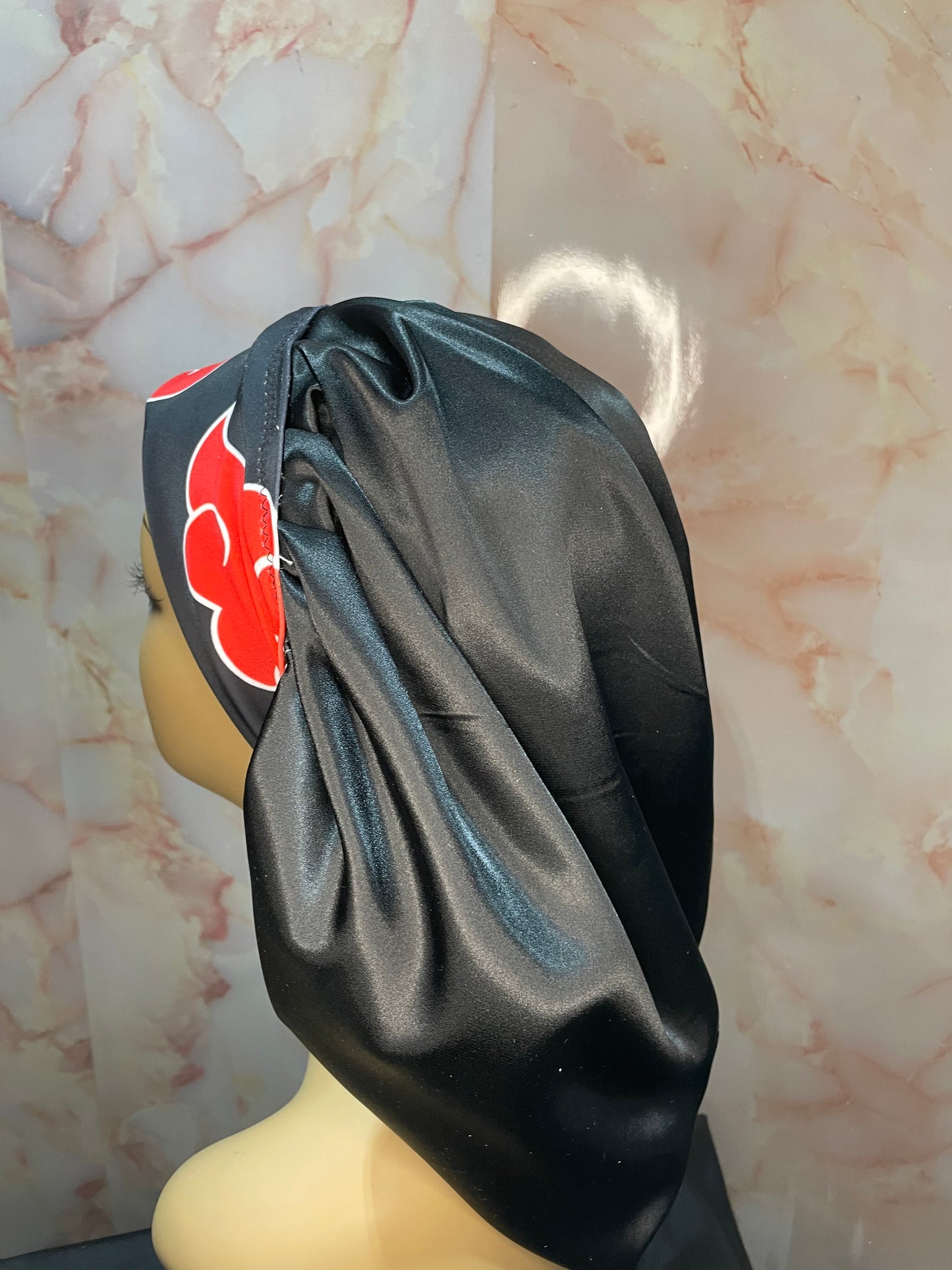 The Akatsuki G’Bonnet| JUMBO sized, Reversible, long stretchy strings, NO ELASTIC