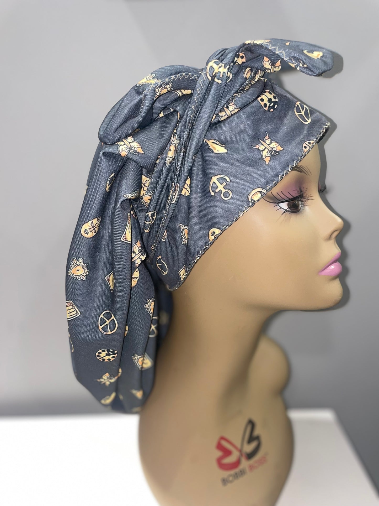 “Create Your Own” G’Bonnet| JUMBO sized, Reversible, long stretchy strings, NO ELASTIC