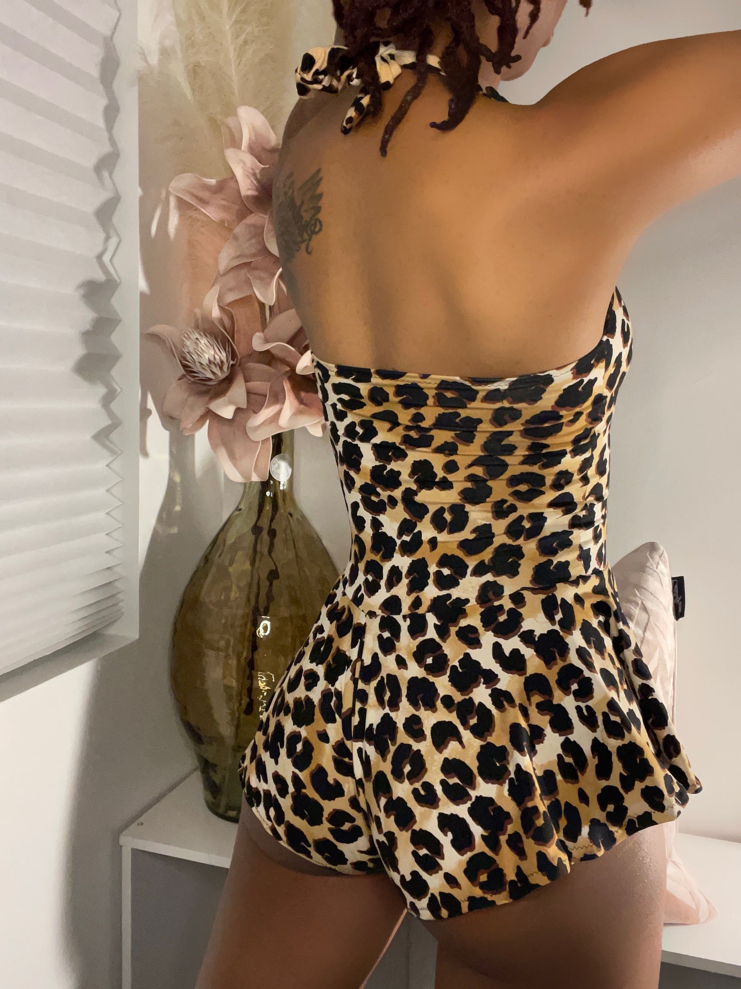 Leopard Print “Not So Shorties” Romper