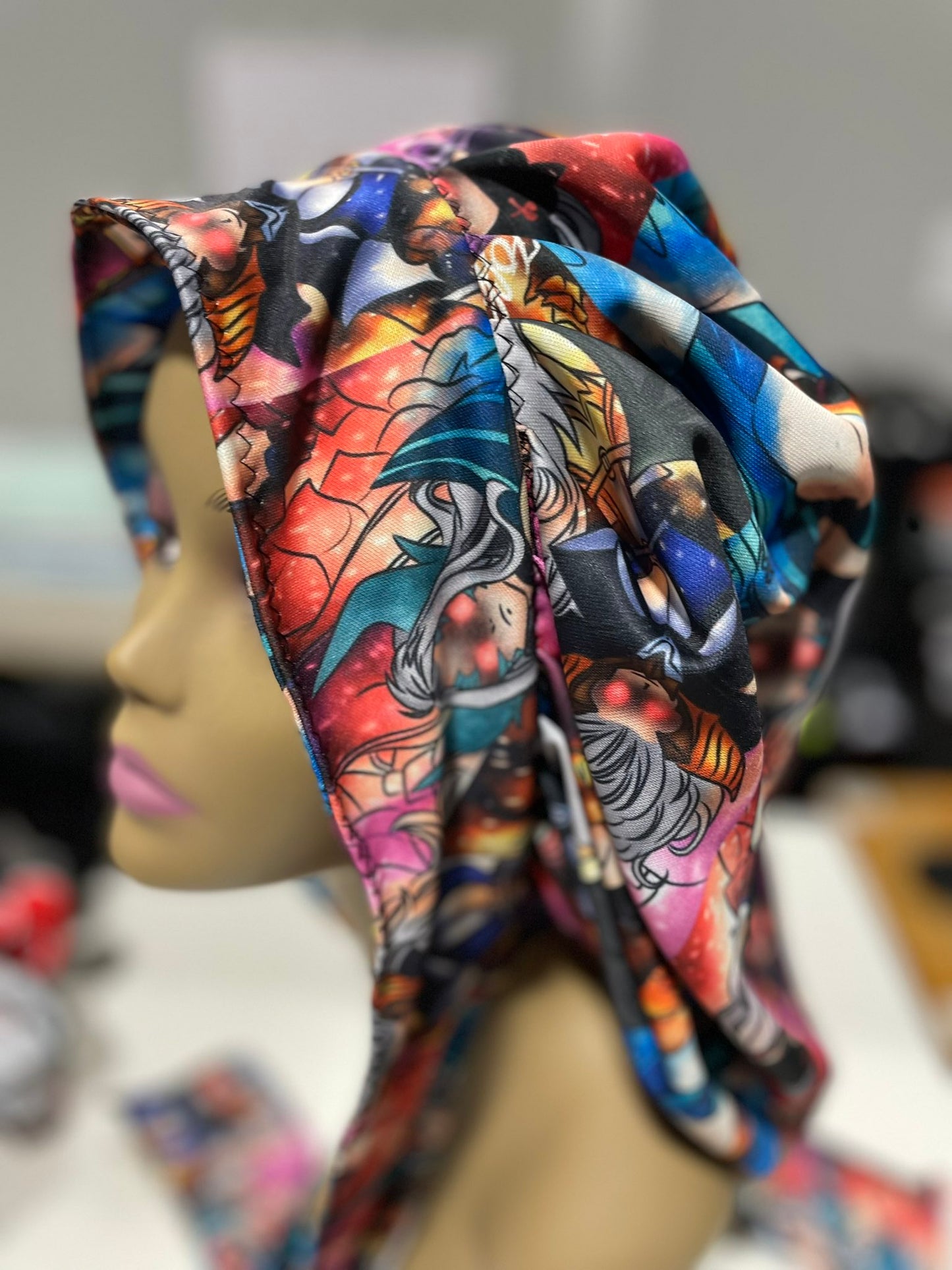 “Create Your Own” G’Bonnet| JUMBO sized, Reversible, long stretchy strings, NO ELASTIC