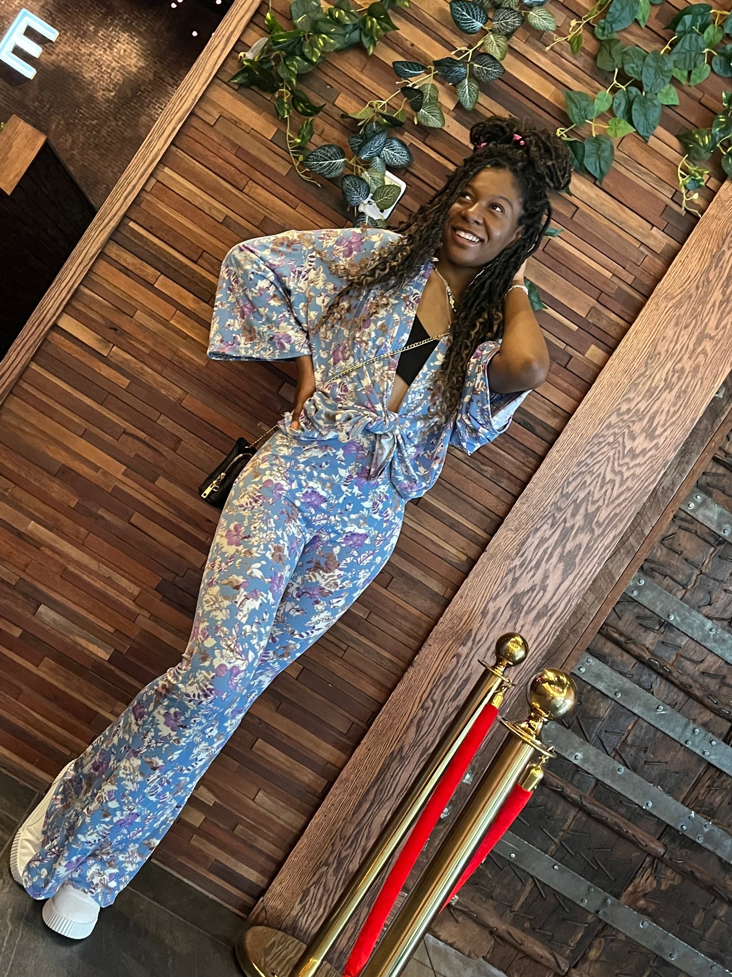 Blue Paradise Flare Pants