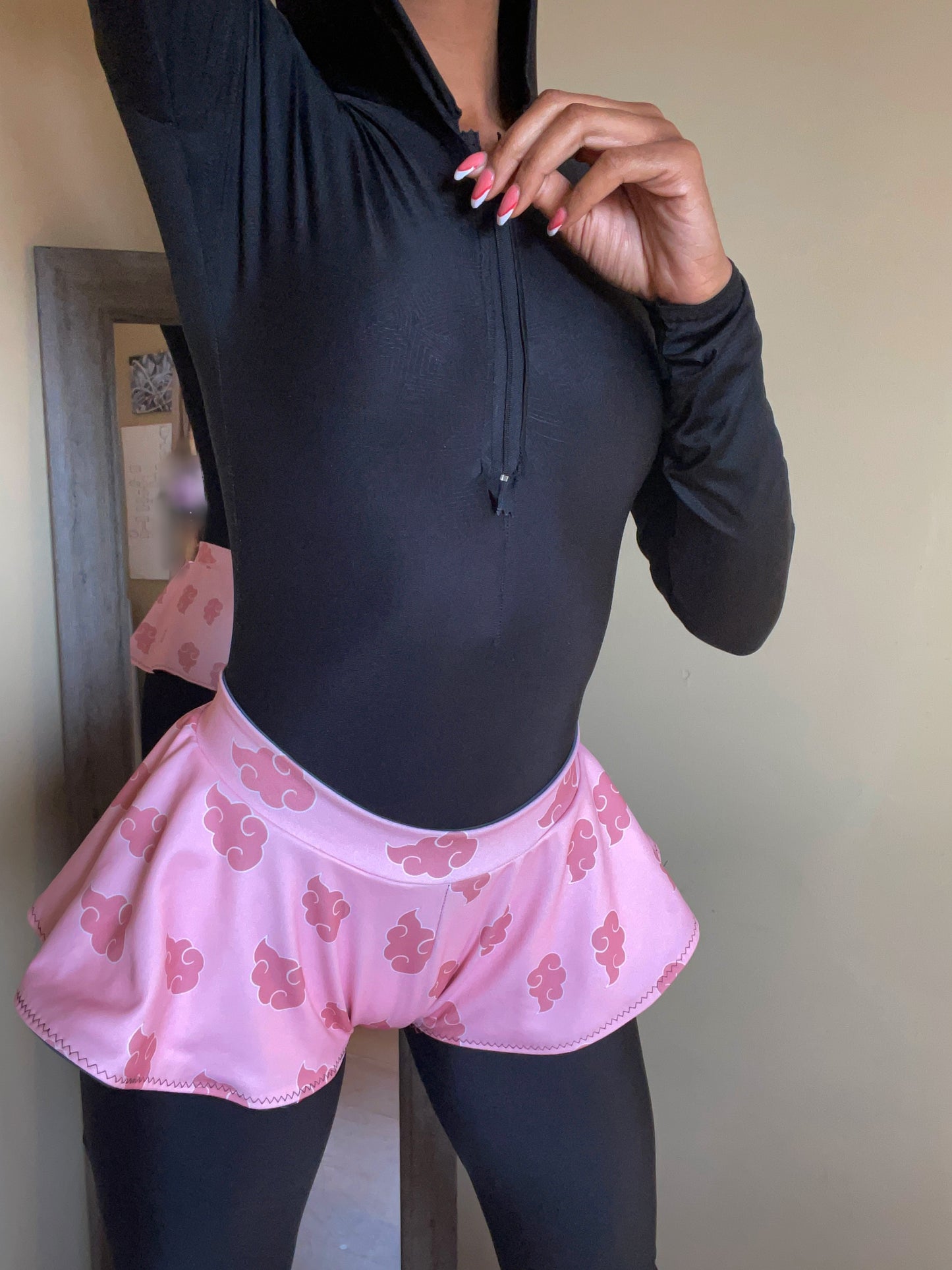 Pink Akatsuki inspired shorties | Premium