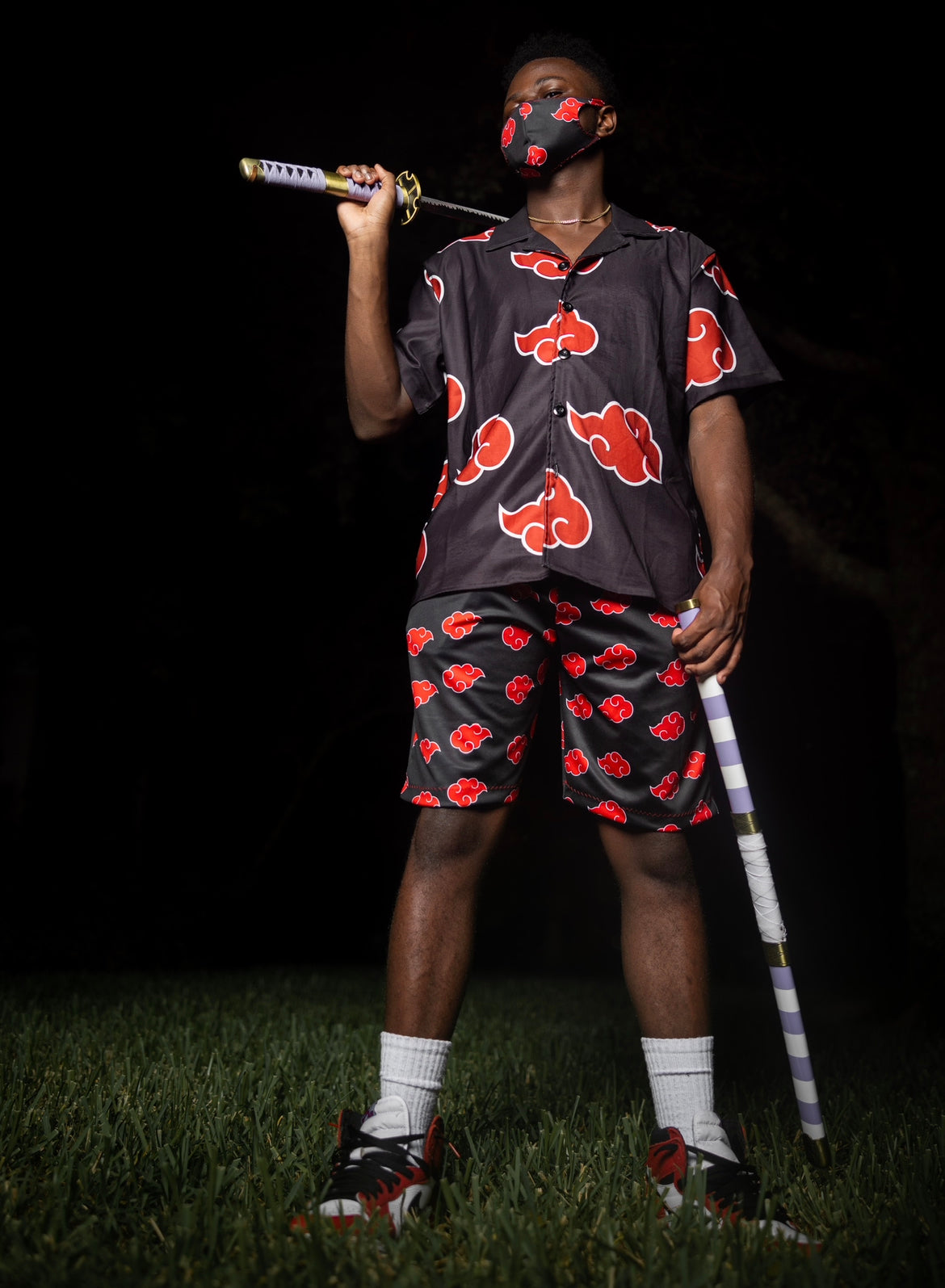 Akatsuki inspired Unisex lounge shorts