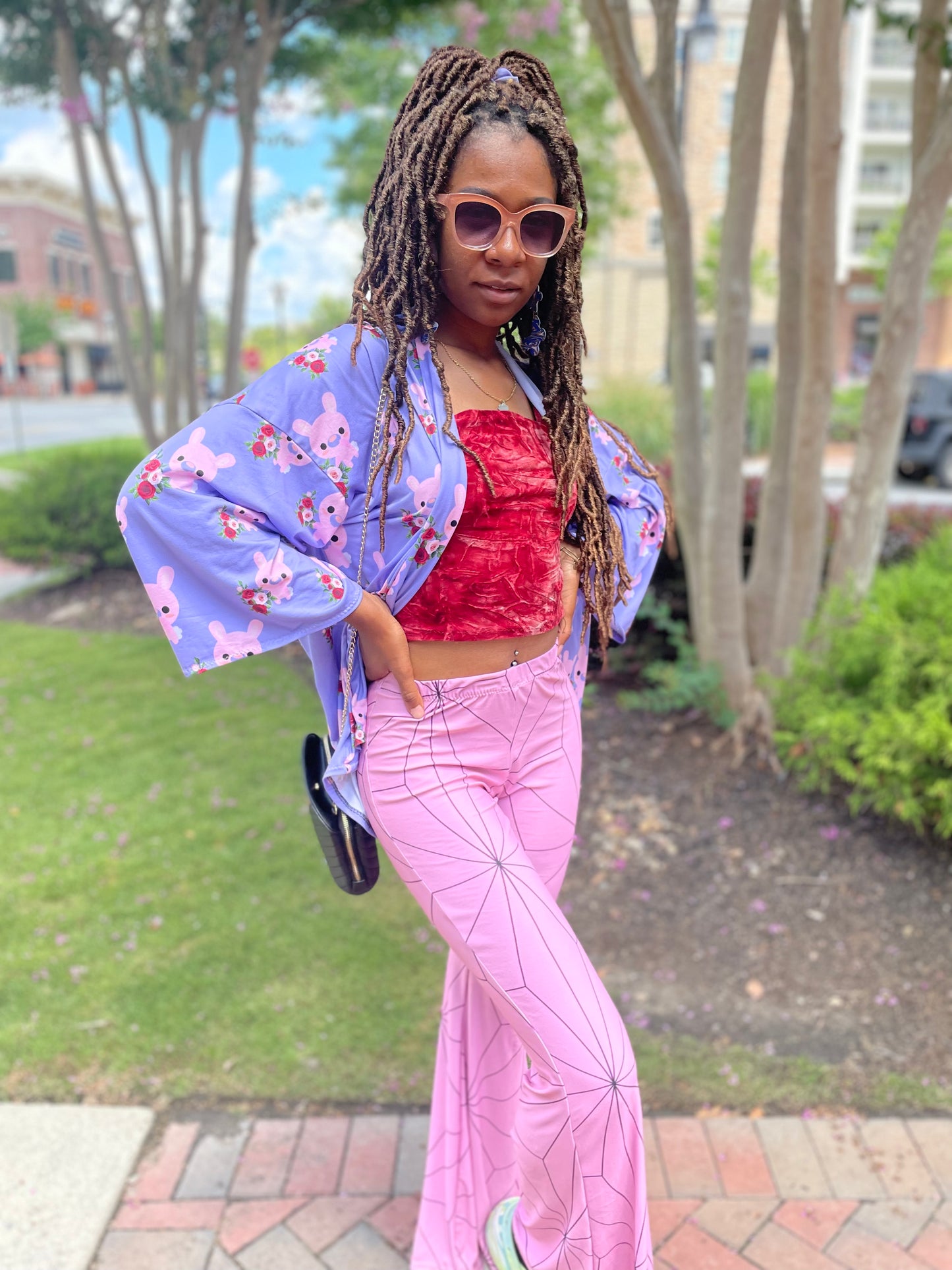 LIMITED “She Slays Pink” Nezuko inspired Flare Pants