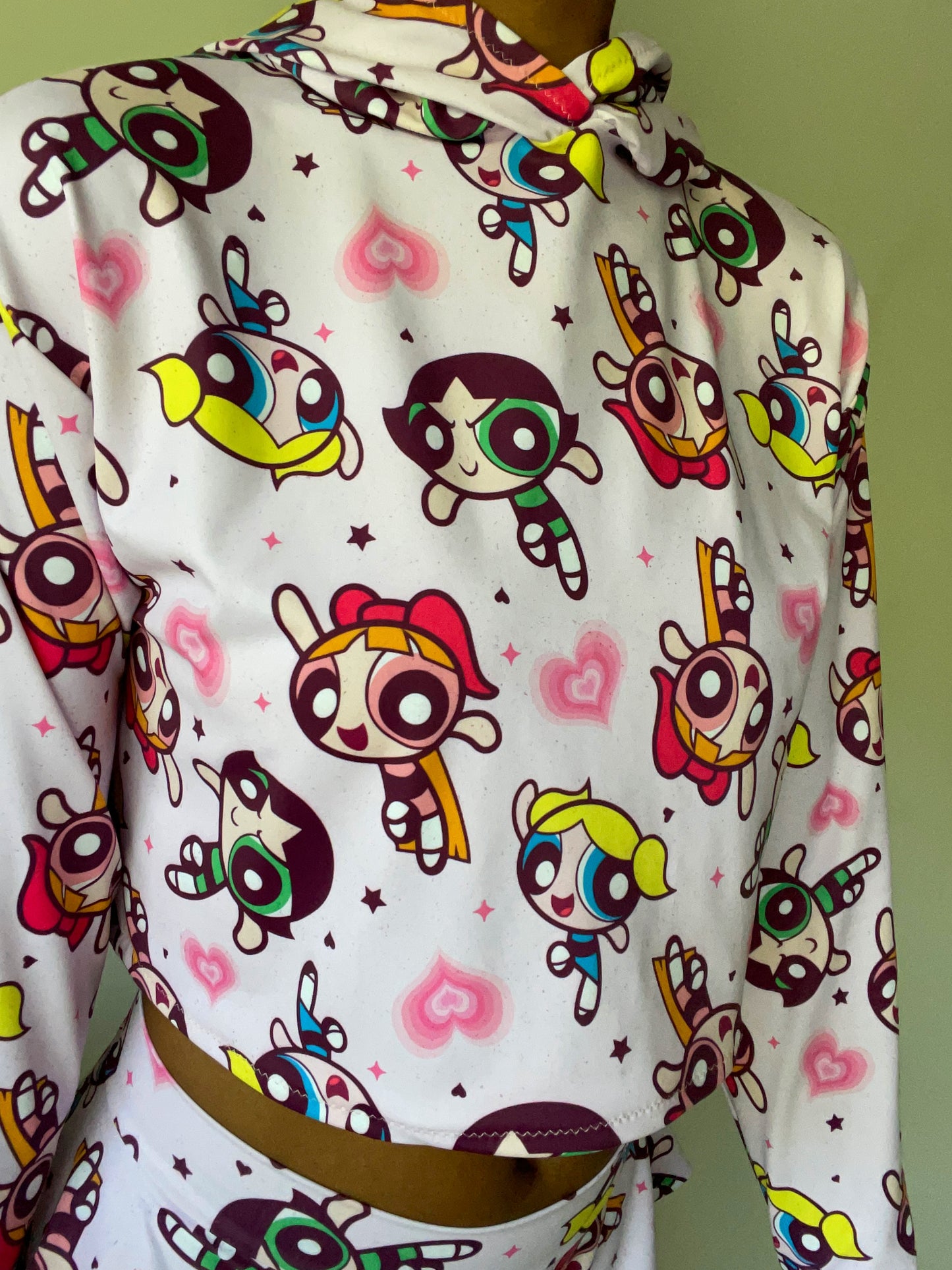 Girl Power PPG–Inspired Cropped Hoodie | Cartoon Cropped Hoodie for Women