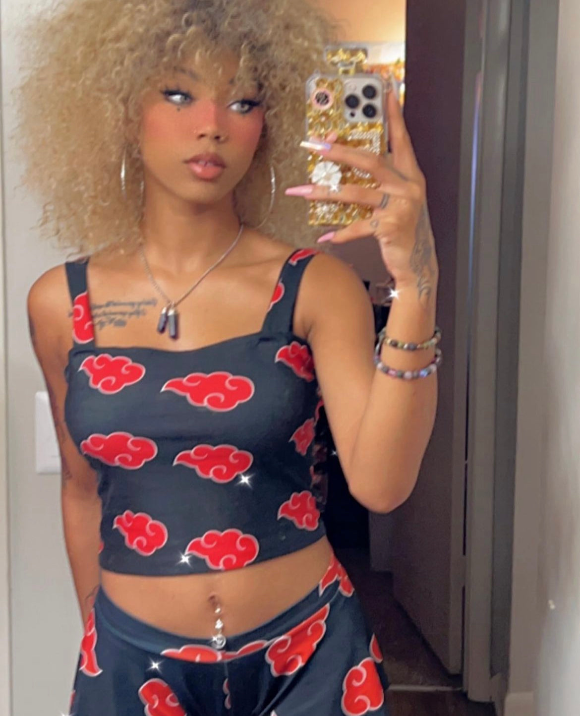 Black Sky Crop Top w/ straps