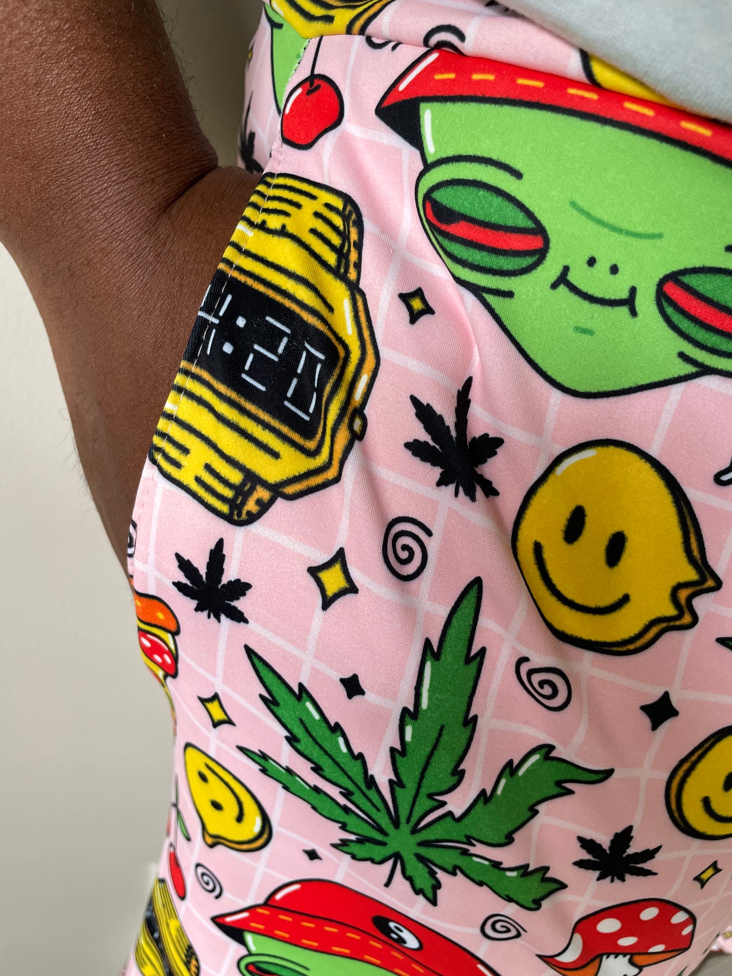 "Higher Self" 4/20 inspired Unisex lounge shorts