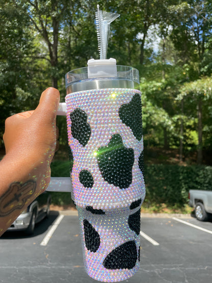 Handcrafted Got Milk Blinged 40oz Travel Tumblr