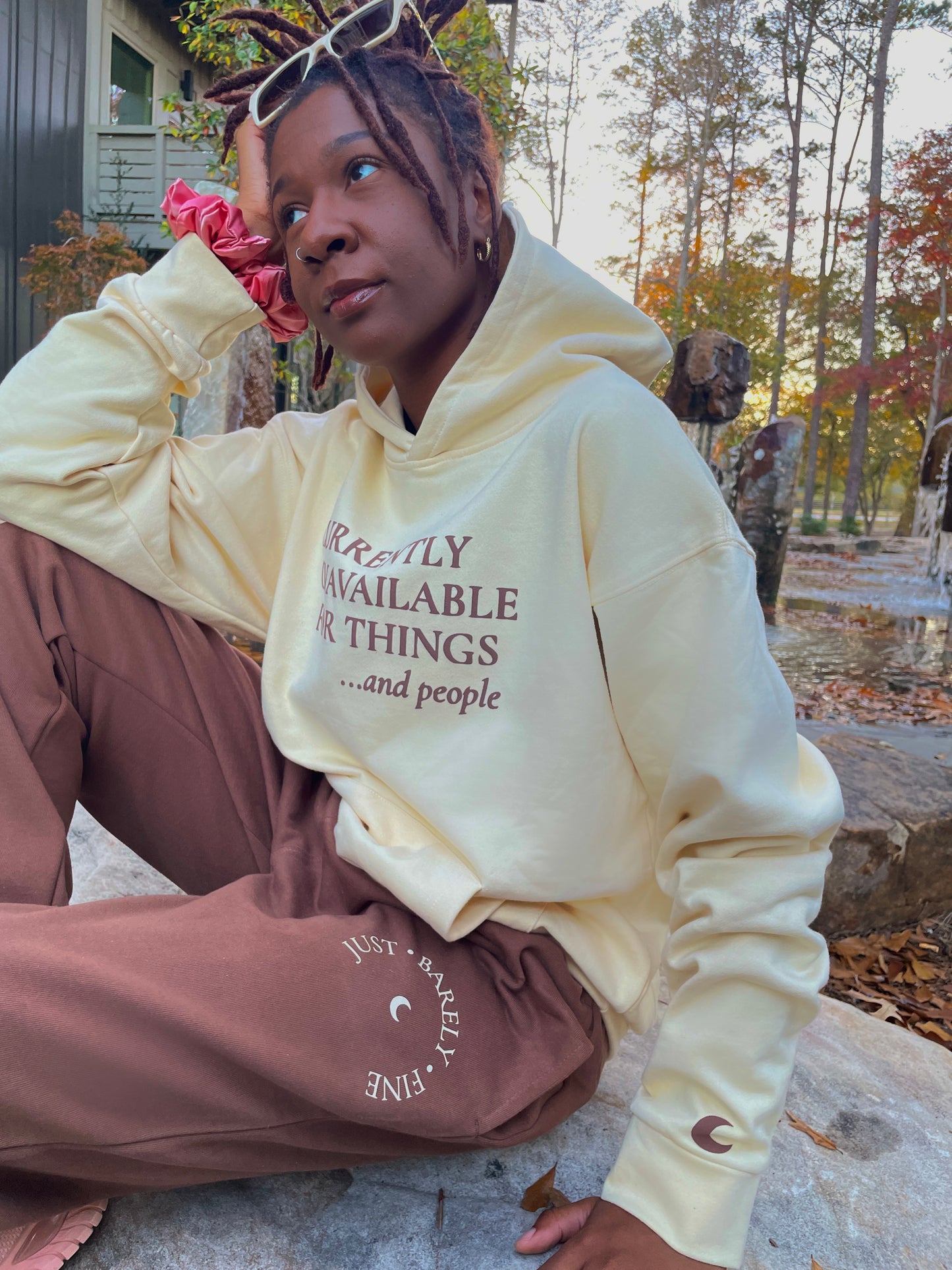 COZY "JUST BARELY FINE."  BOYFRIEND SWEATPANTS