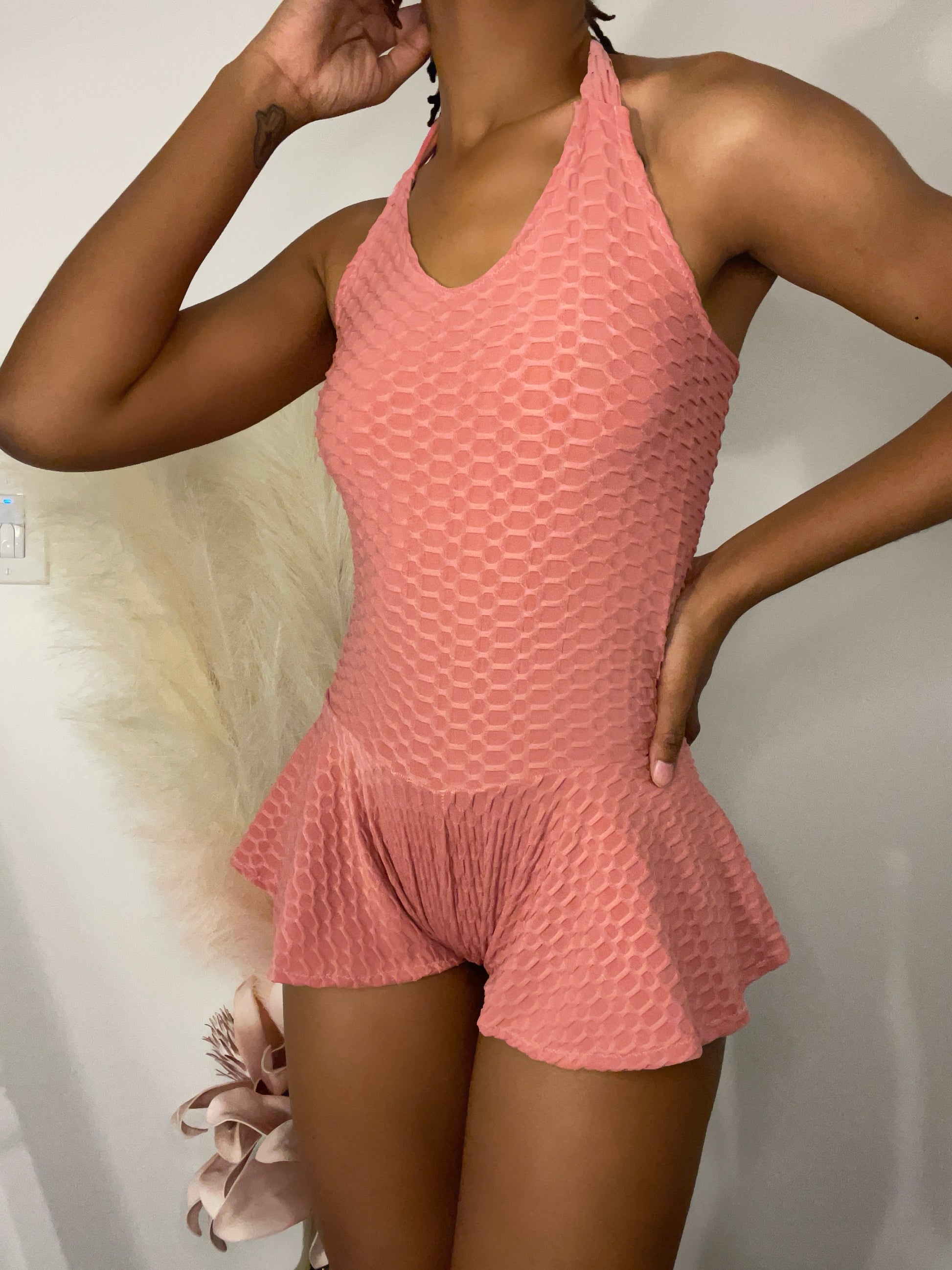 Pink Lotus “Not So Shorties” Romper