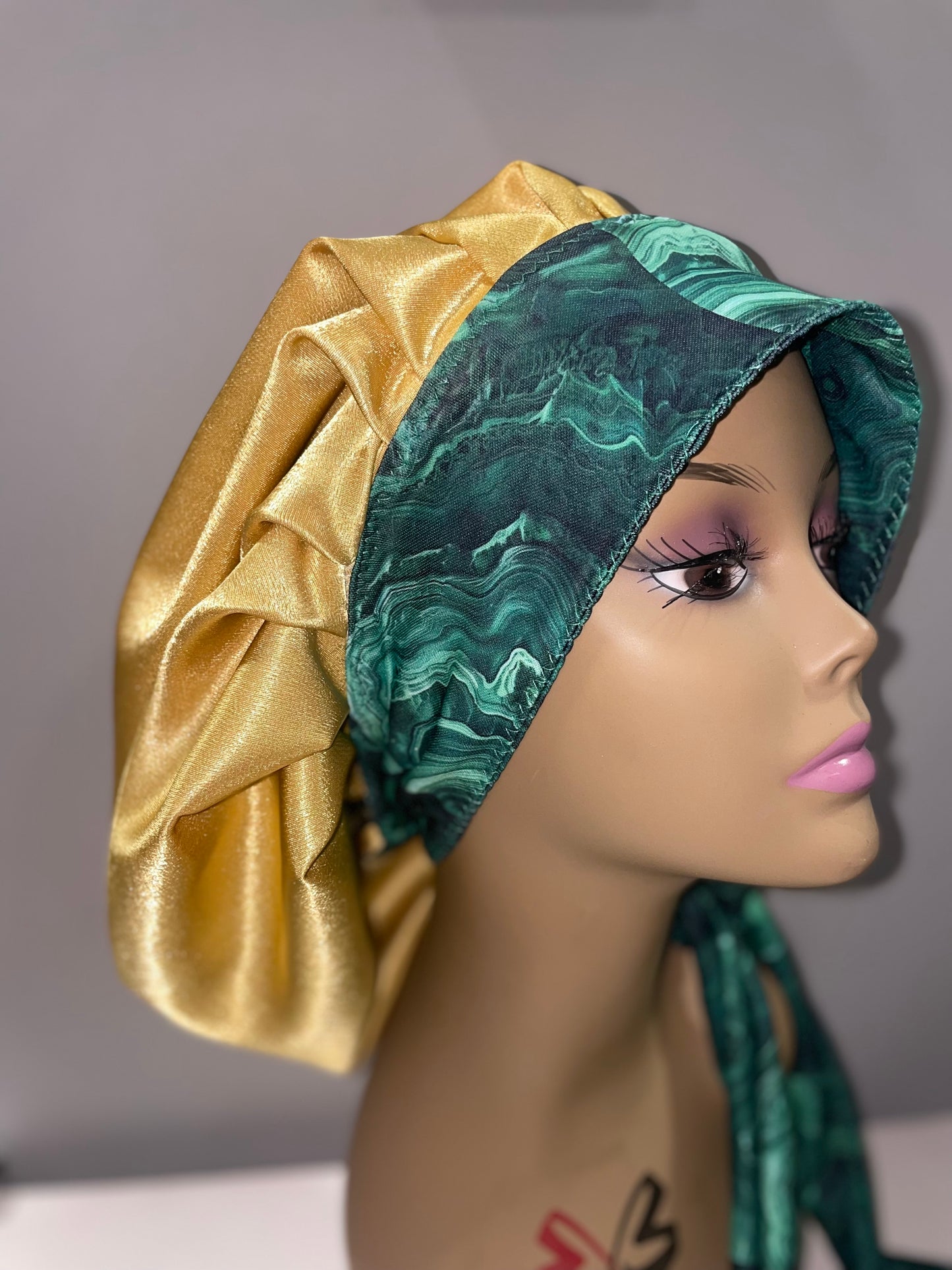 “Create Your Own” G’Bonnet| JUMBO sized, Reversible, long stretchy strings, NO ELASTIC