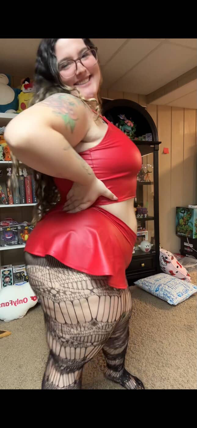 Red “Missy Kitty” Cat Leather shorties
