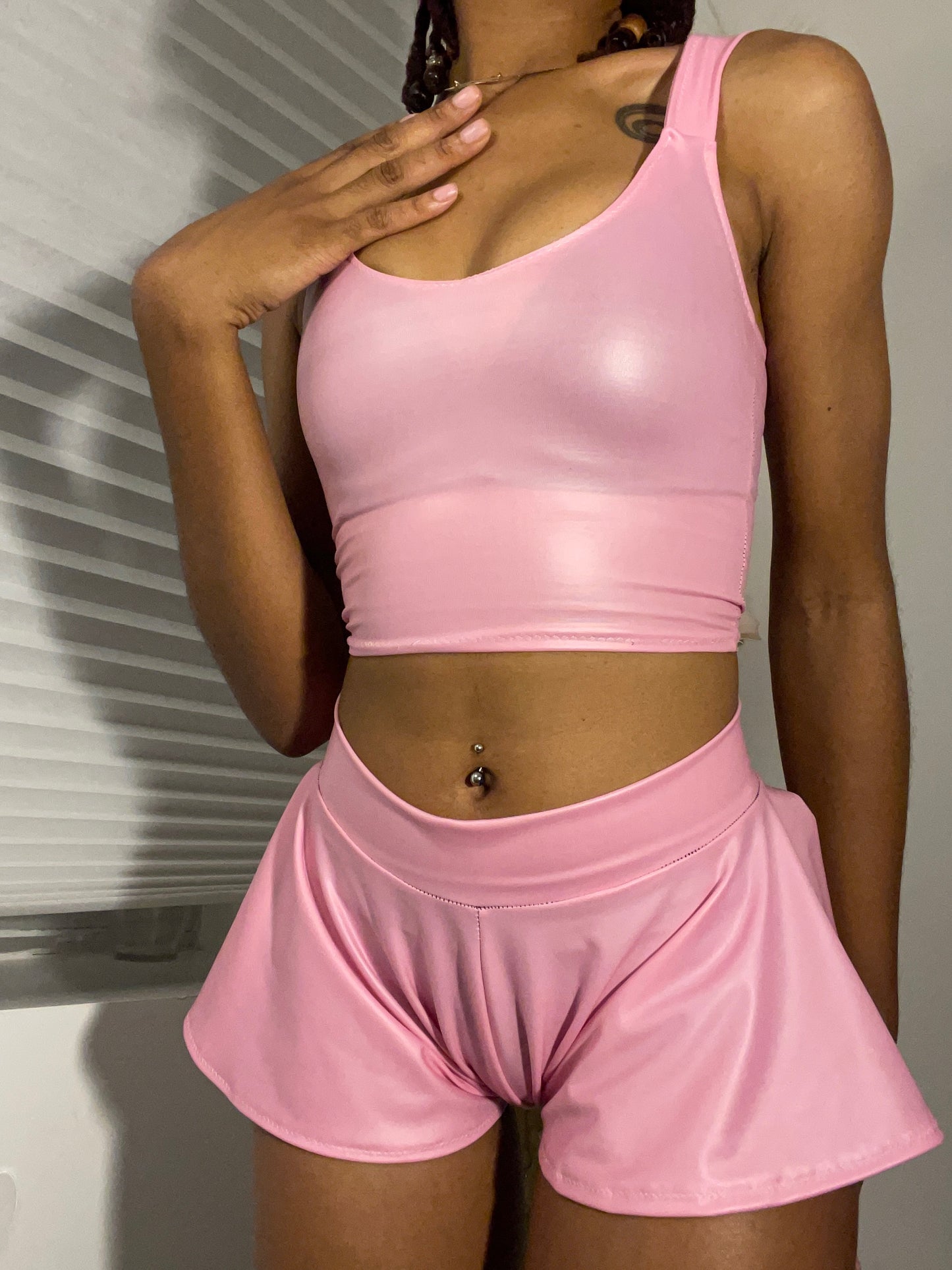 Pink Bubble Gum Leather Set