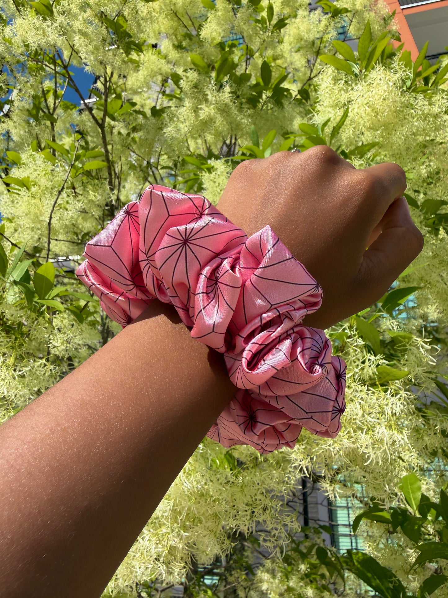 Satin Nezuko Demon Slayer Fandom Scrunchie |Anime Satin Hair Scrunchie