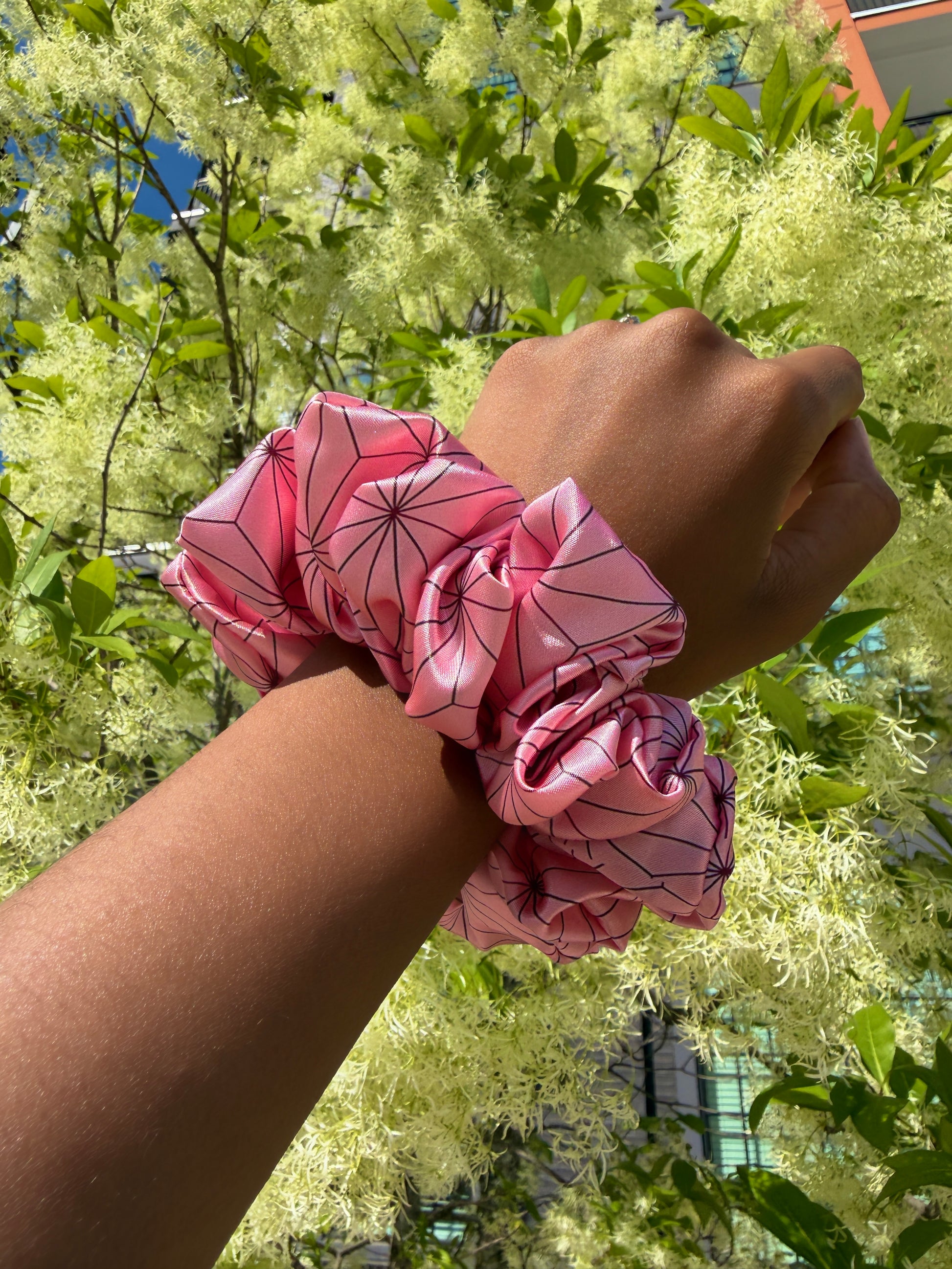 Satin Nezuko Demon Slayer Fandom Scrunchie |Anime Satin Hair Scrunchie
