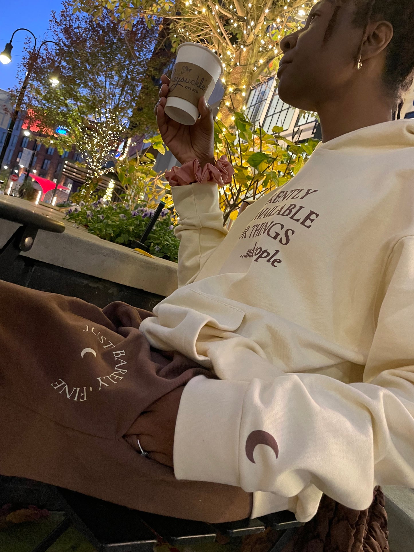 COZY "JUST BARELY FINE."  BOYFRIEND SWEATPANTS