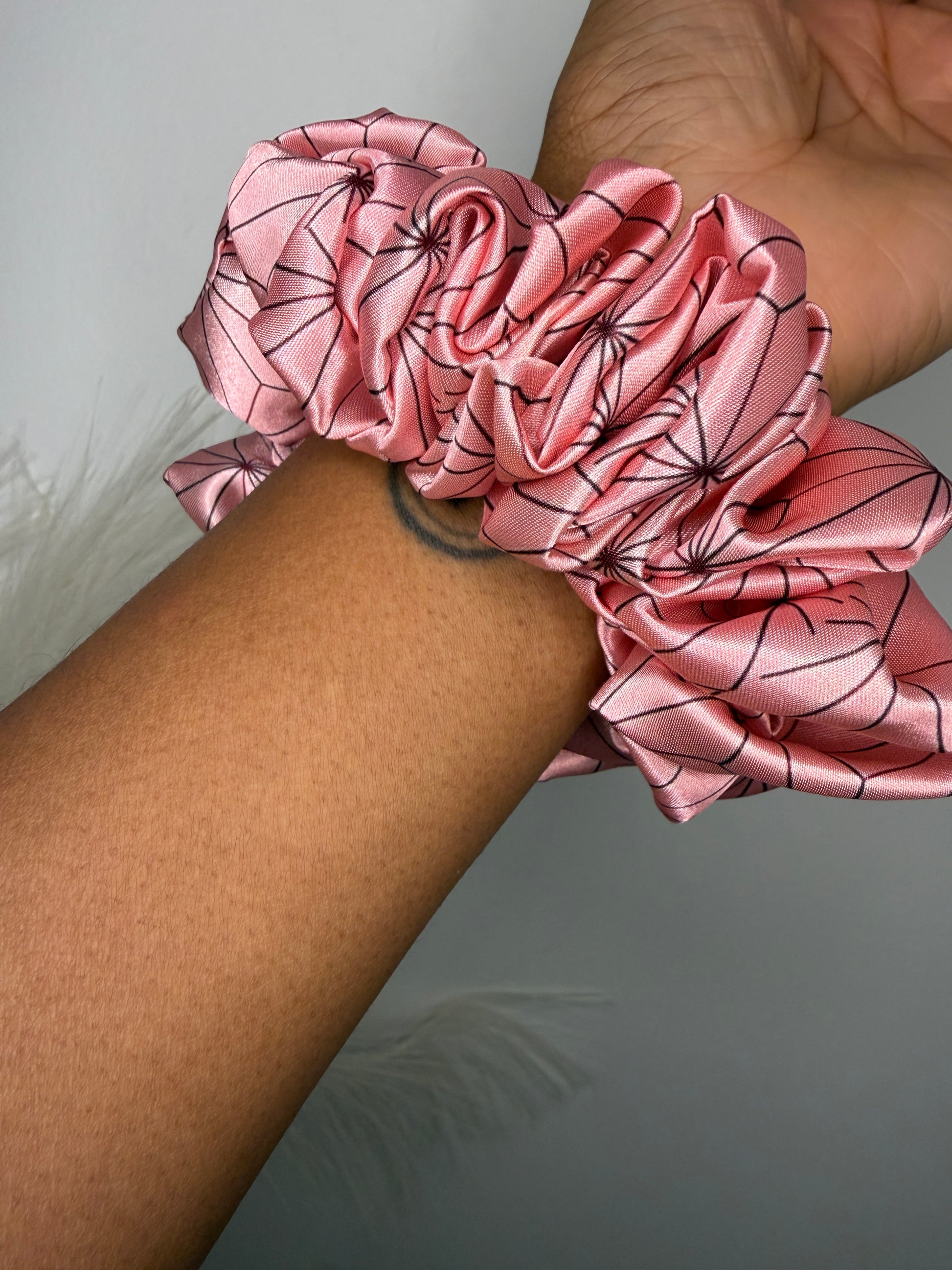 Satin Nezuko Demon Slayer Fandom Scrunchie |Anime Satin Hair Scrunchie
