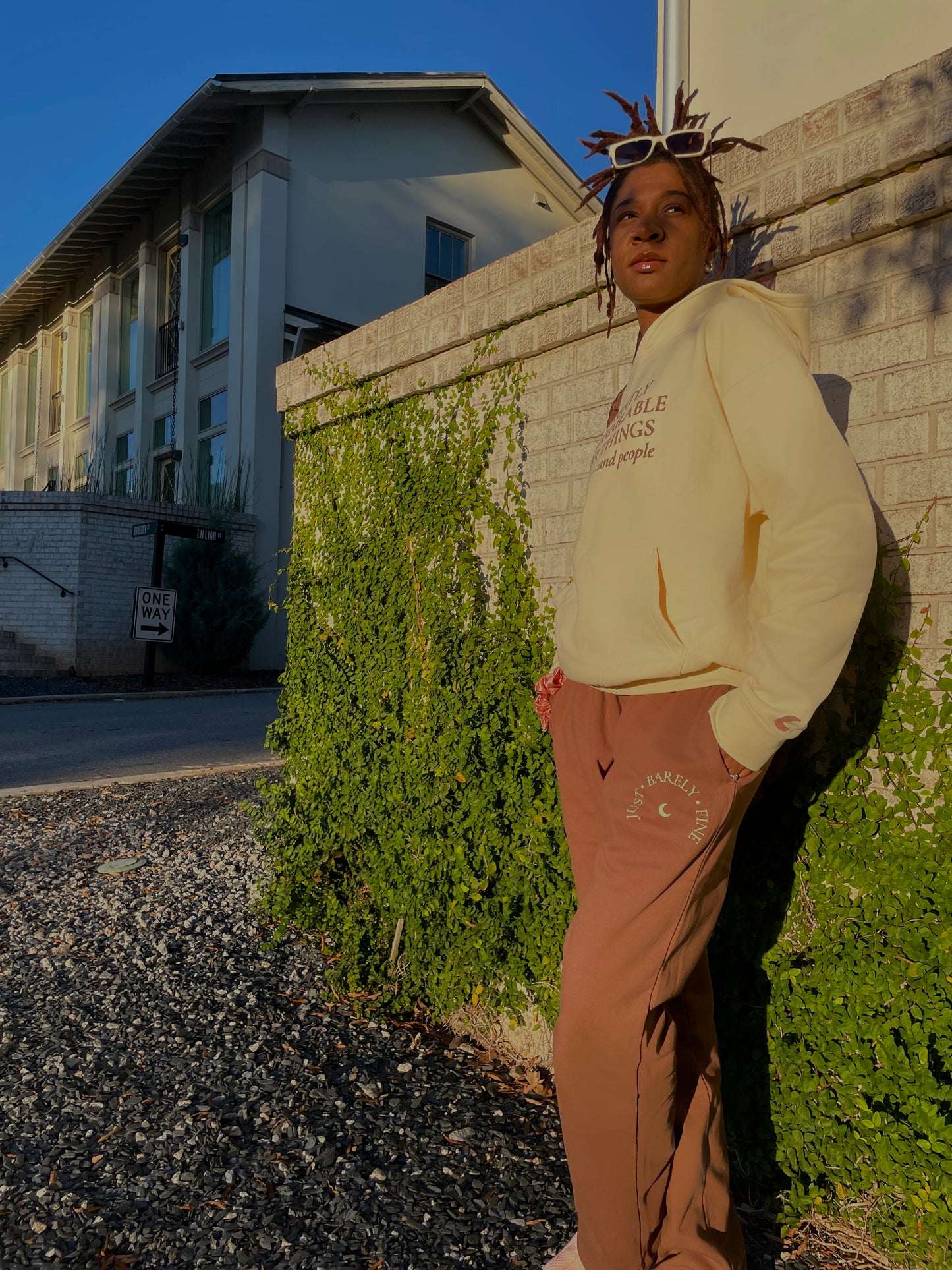 COZY "JUST BARELY FINE."  BOYFRIEND SWEATPANTS