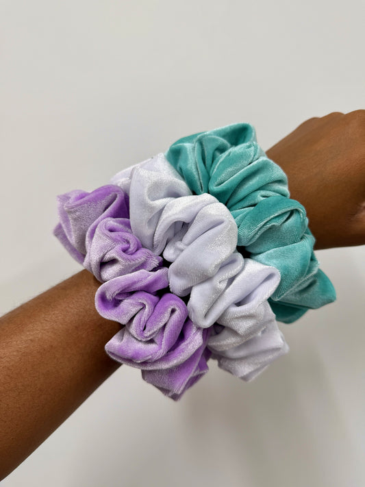 The Soft Girl Scrunchie Stack | 3 Plush Scrunchies Set