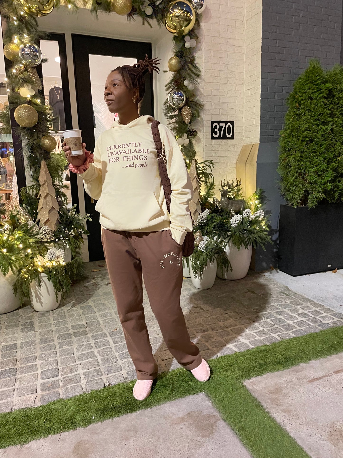 COZY "JUST BARELY FINE."  BOYFRIEND SWEATPANTS