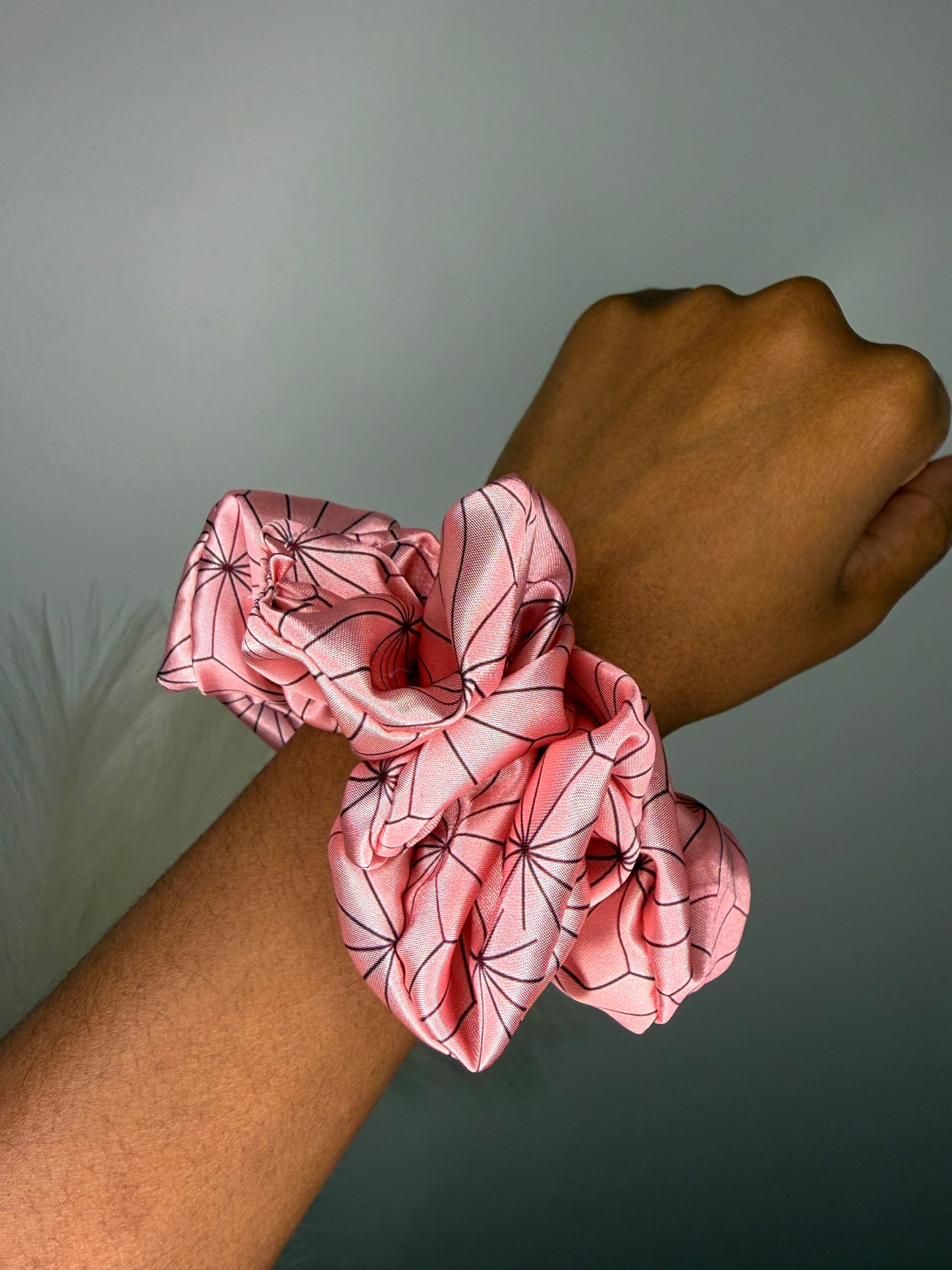 Satin Nezuko Demon Slayer Fandom Scrunchie |Anime Satin Hair Scrunchie
