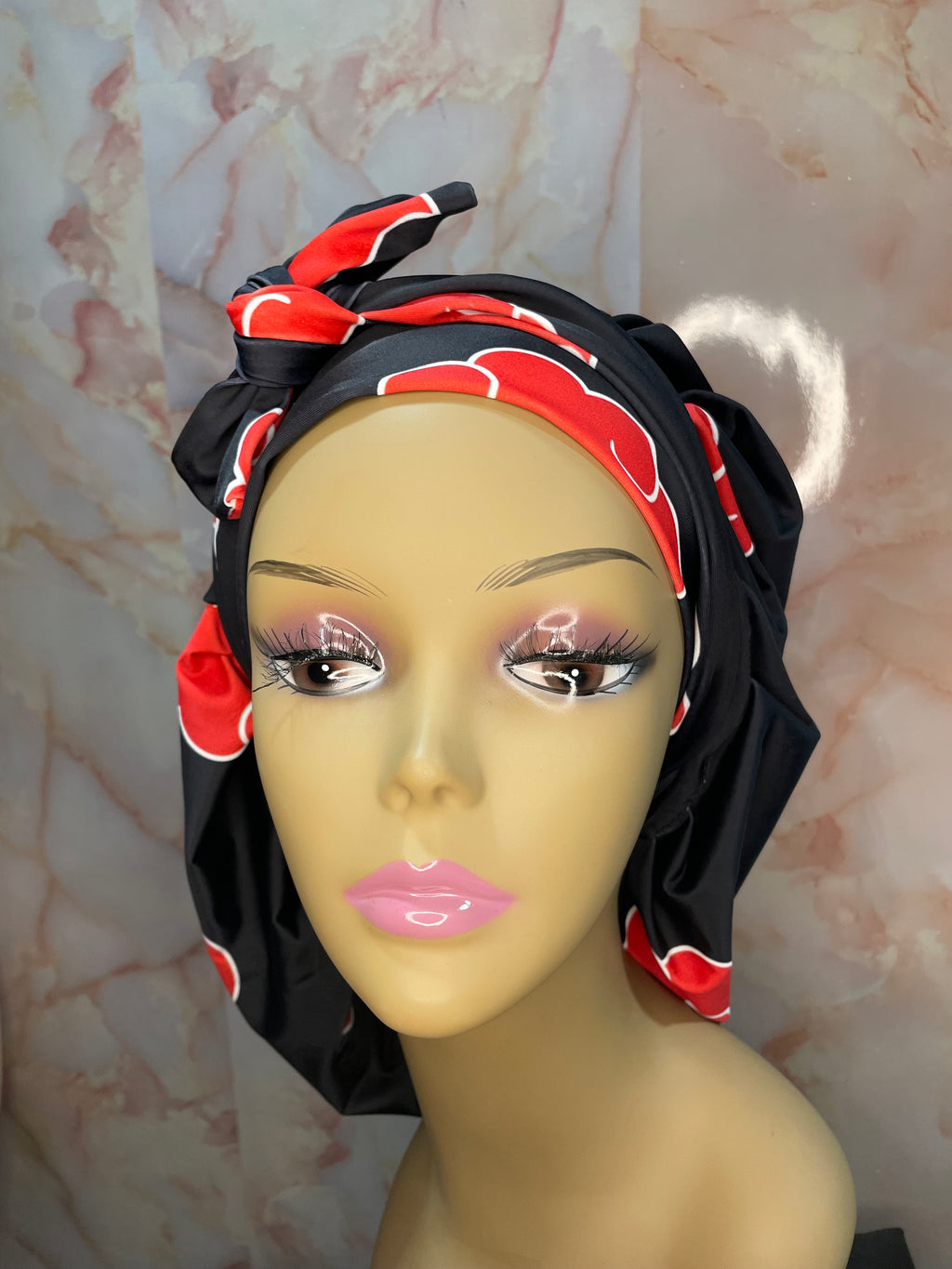 The Akatsuki G’Bonnet| JUMBO sized, Reversible, long stretchy strings, NO ELASTIC