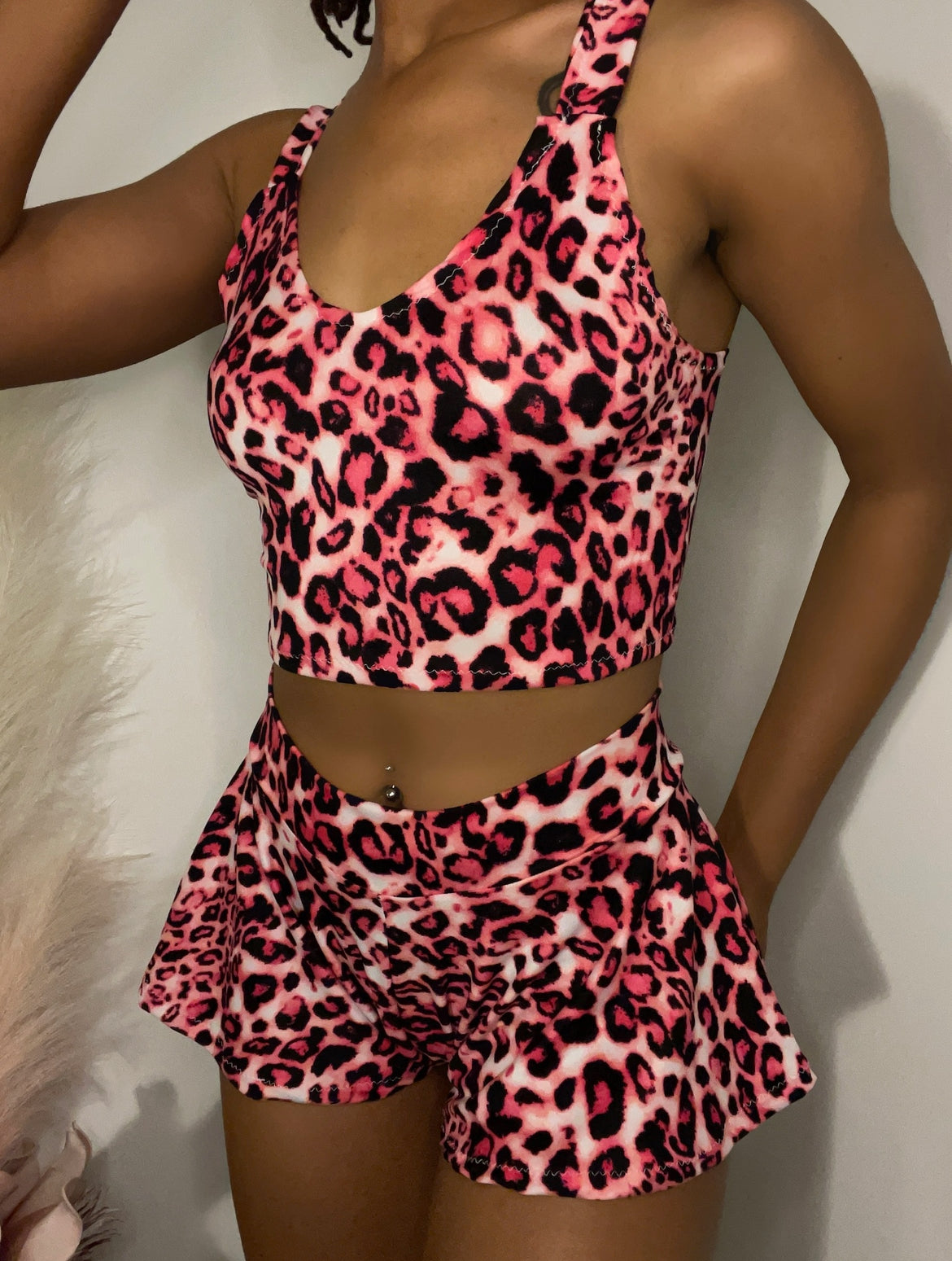 “Love Me Better” Pink Leopard print shorties