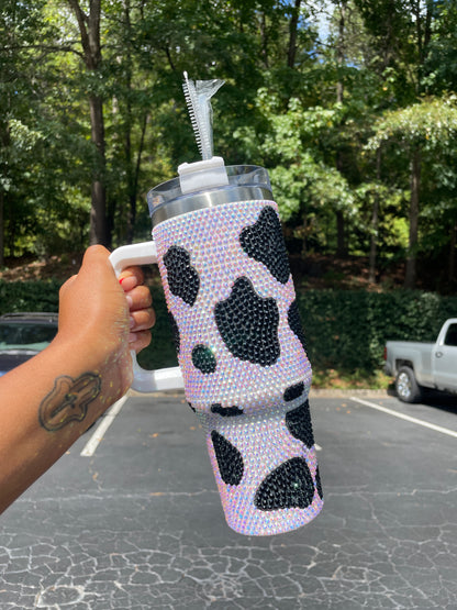 Handcrafted Got Milk Blinged 40oz Travel Tumblr