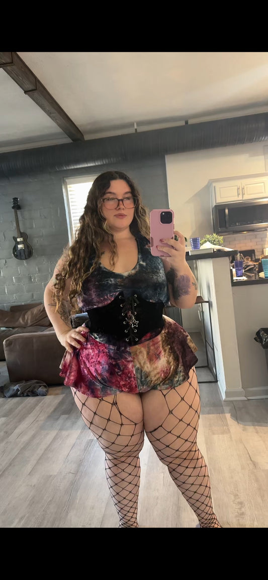 Wild Berry Velvet “Not So Shorties” Romper