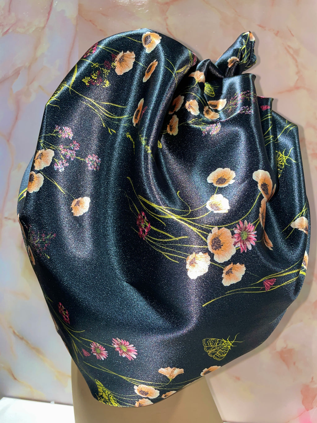 “The Delphine” Satin G’BONNET | JUMBO sized, Reversible, long strings, NO ELASTIC ( NO RESTOCK)