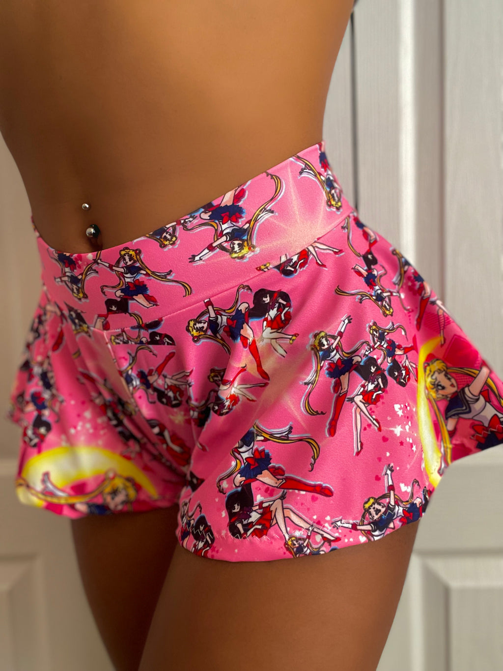 (READY TO SHIP) “Girl On The 🌙” Shorties | Pink