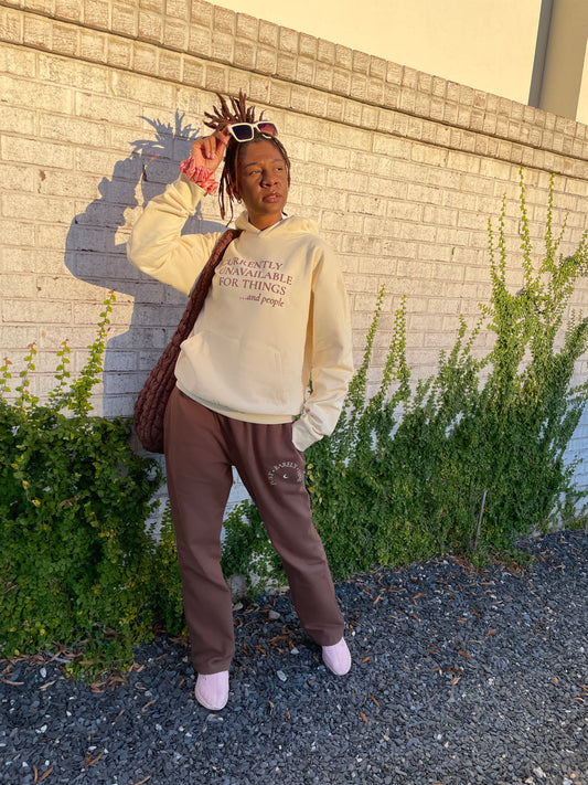 COZY "JUST BARELY FINE."  BOYFRIEND SWEATPANTS