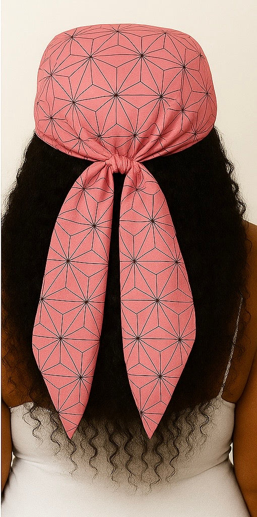 The Pink She Slayer Nezuko inspired| Satin GWRAP