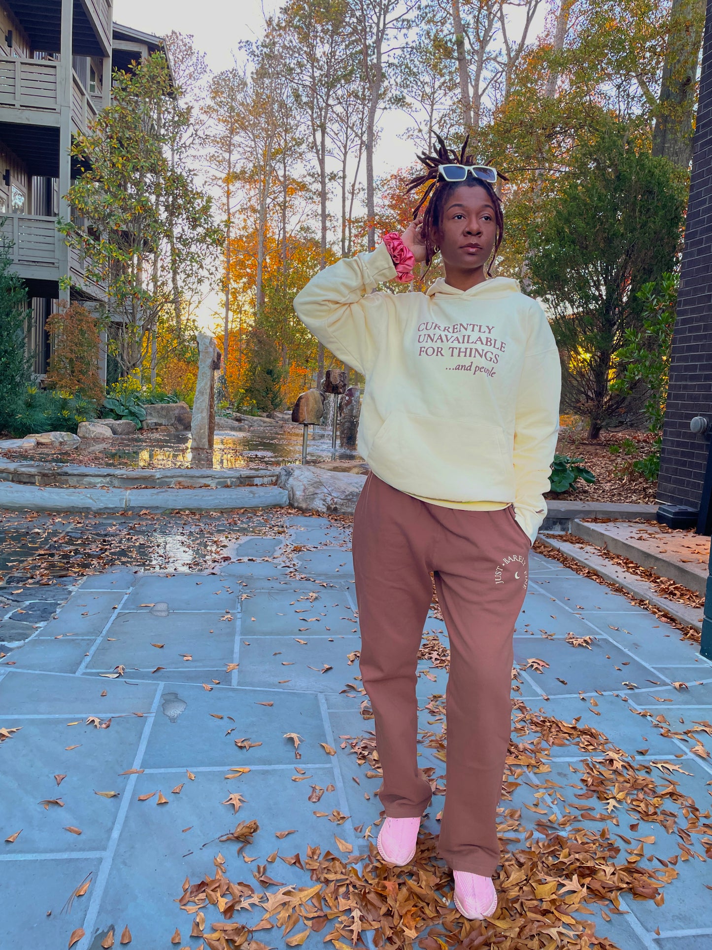 COZY "JUST BARELY FINE."  BOYFRIEND SWEATPANTS