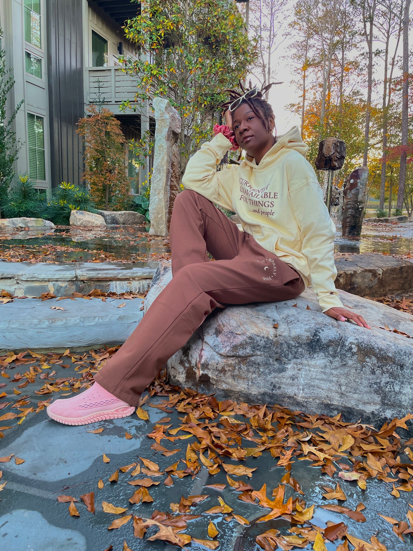 COZY "JUST BARELY FINE."  BOYFRIEND SWEATPANTS