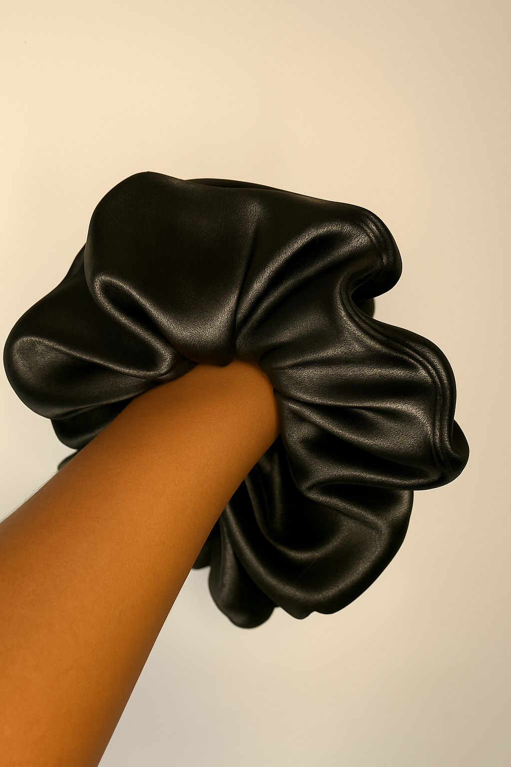 Black Satin Scrunchie