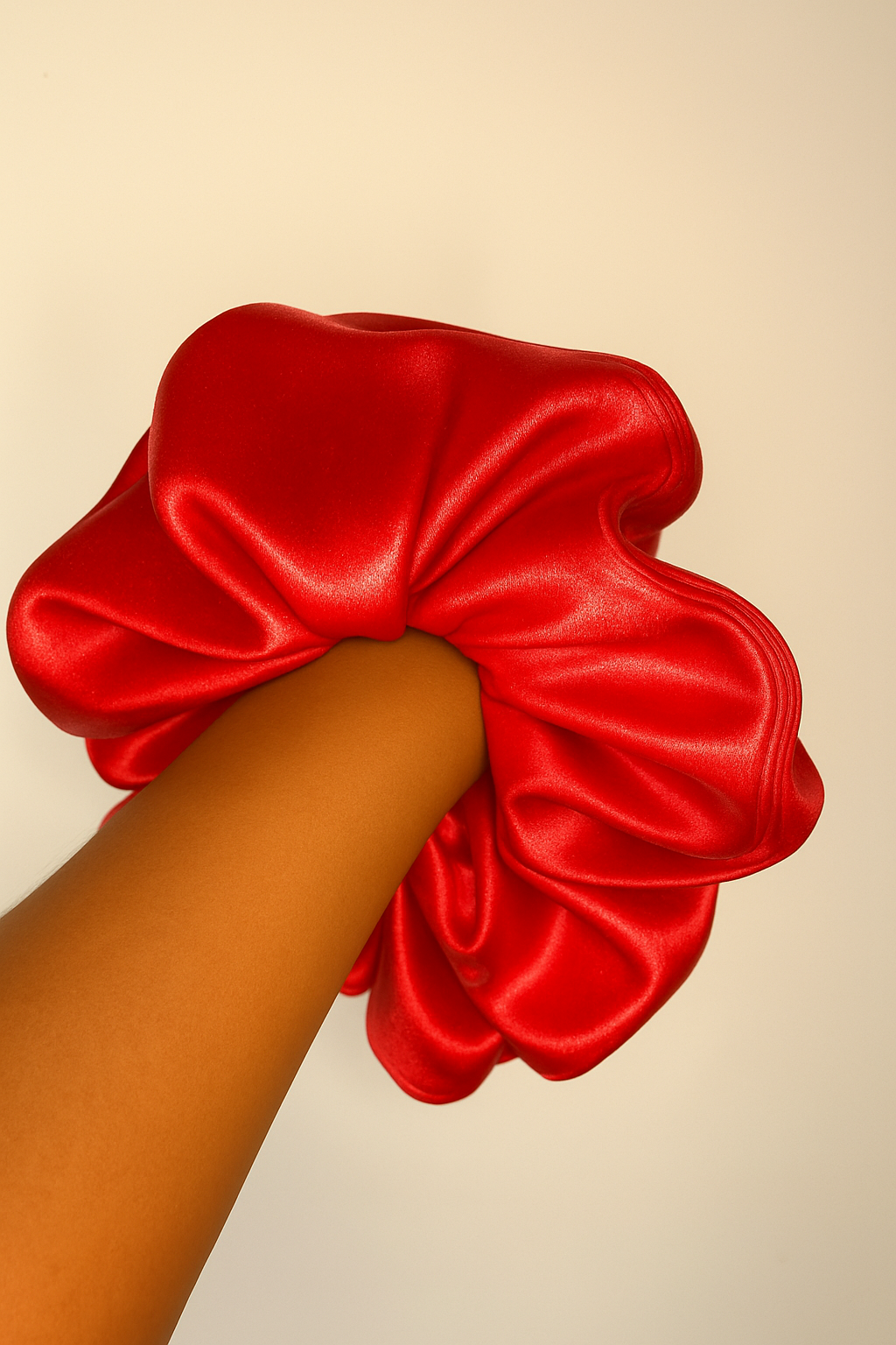 Red Satin Scrunchie