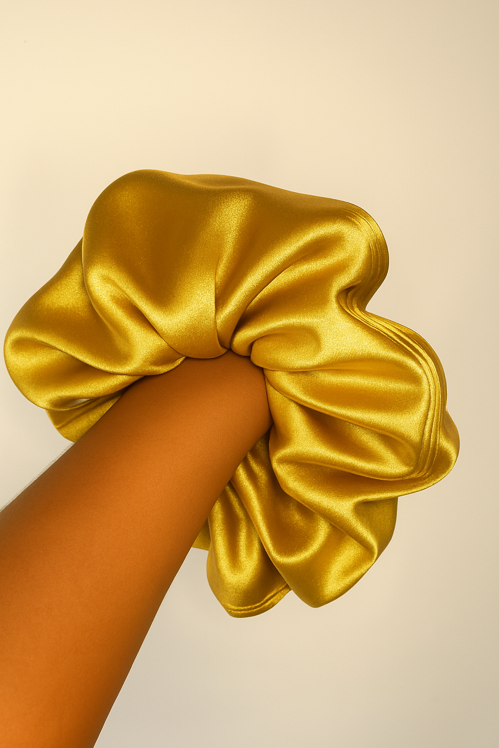 Gold Satin Scrunchie
