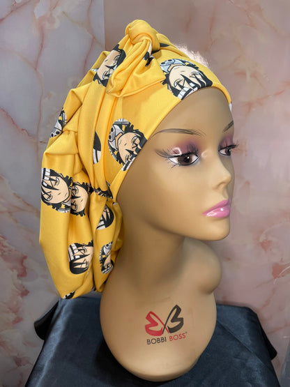 “Create Your Own” G’Bonnet| JUMBO sized, Reversible, long stretchy strings, NO ELASTIC
