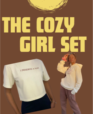THE COZY GIRL SET -  Crop Top + Sweatpants
