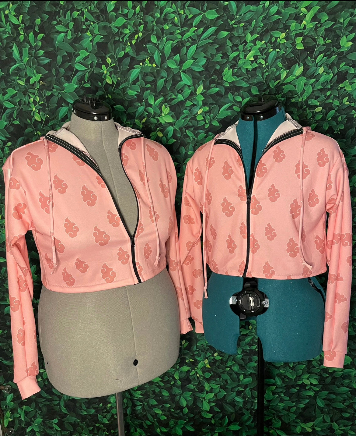 Pink Akatsuki Zipped Cropped Jacket