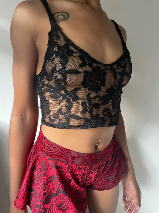 Black Lace Cami Top (ONLY)